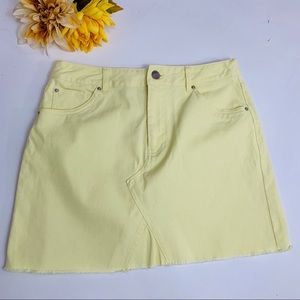 Forever 21 Yellow Mini Skirt Size S